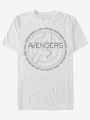 ZOOT.Fan Avengers Logo Marvel Triko Bílá