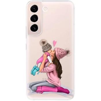 iSaprio Kissing Mom - Brunette and Girl pro Samsung Galaxy S22 5G (kmbrugirl-TPU3-S22-5G)