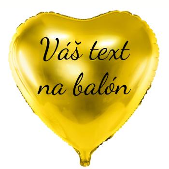 Fóliový balón s textem - Zlaté srdce 43 cm