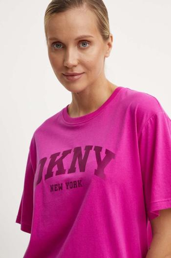 Bavlněné tričko Dkny růžová barva, DP4T9812