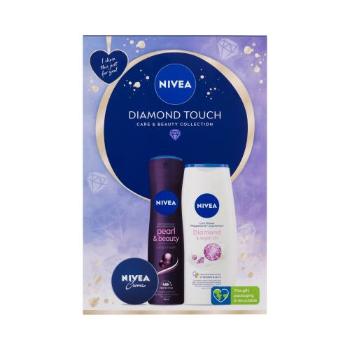 Nivea Diamond Touch dárková kazeta sprchový gel Diamond & Argan Oil 250 ml + antiperspirant Pearl & Beauty 150 ml + univerzální krém Creme 30 ml W