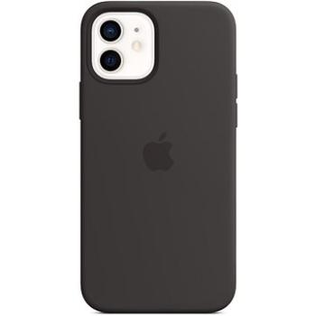 Apple iPhone 12 a 12 Pro Silikonový kryt s MagSafe černý (MHL73ZM/A)
