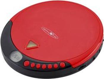 Přenosný CD přehrávač Discman s FM rádiem Reflexion PCD510MF, CD, CD-R, CD-RW, MP3, červená