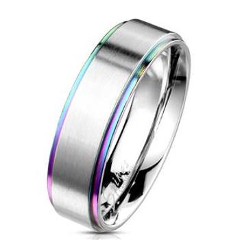 Šperky4U OPR0101 Pánský snubní ocelový prsten - velikost 62 - OPR0101-6-62