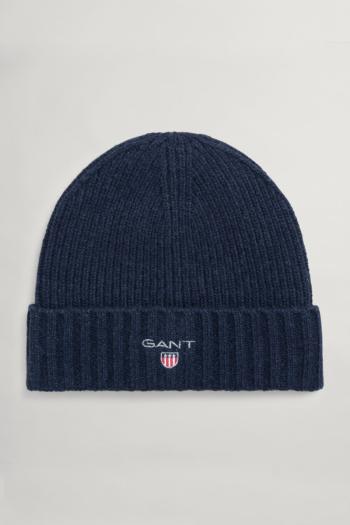 ČEPICE GANT D1. WOOL LINED BEANIE modrá S/M