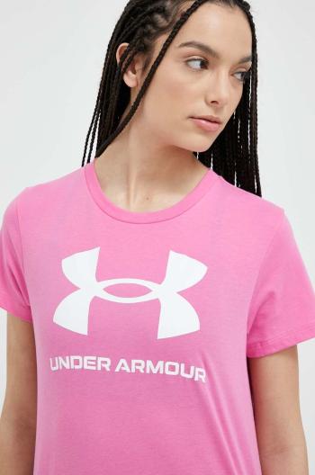 Tričko Under Armour růžová barva, 1356305