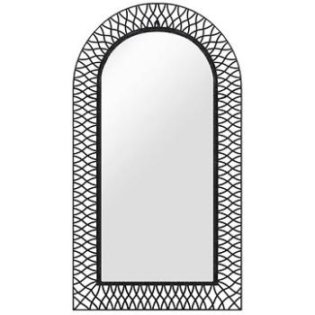 Nástěnné zrcadlo s obloukem 60 x 110 cm černé (245920)