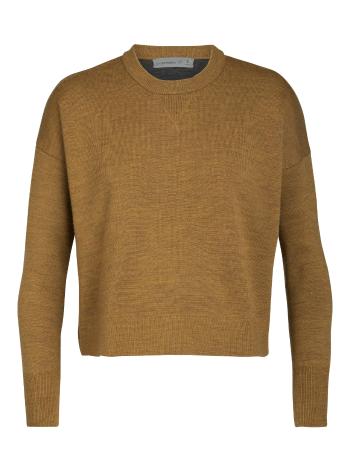dámský merino svetr ICEBREAKER Wmns Carrigan Sweater Sweatshirt, SAFFRON HTHR velikost: S