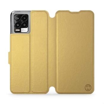 Flip pouzdro na mobil Realme 8 v provedení  Gold&Orange s oranžovým vnitřkem (5903516720224)