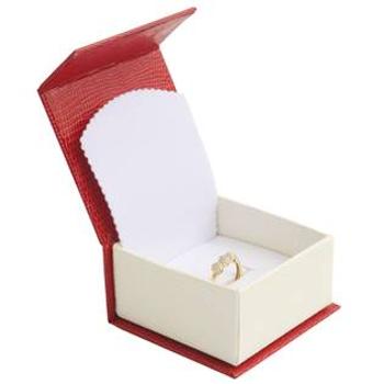 Šperky4U Červená dárková krabička na prsten, magnetické zavírání - KR0351-K