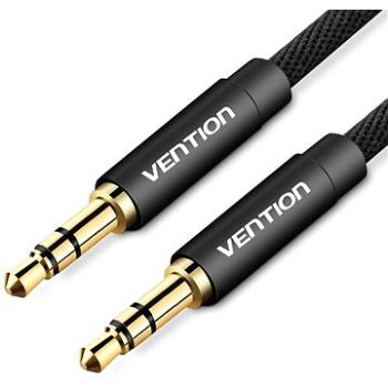 Vention Fabric Braided 3.5mm Jack Male to Male Audio Cable 1.5m Black Metal Type (BAGBG)