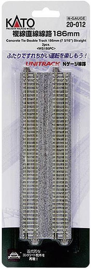 N Kato Unitrack 7078020 zdvojená kolej, rovná 186 mm