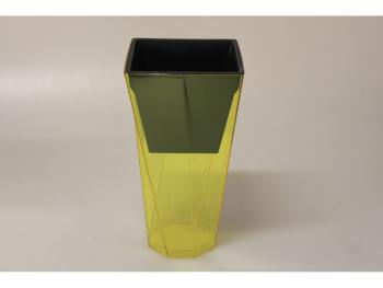 PROHOME - Květináč URBI TWIST 14cm žlutý