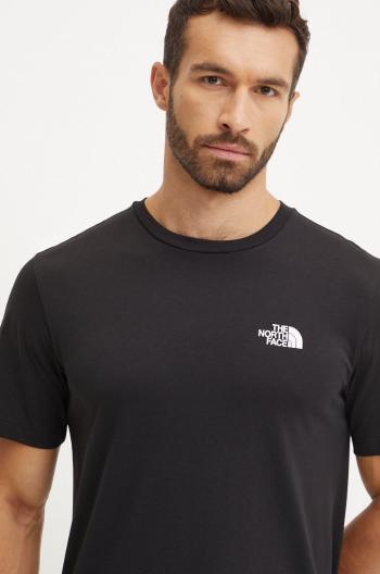 Tričko The North Face M S/S Simple Dome Tee černá barva, s potiskem, NF0A87NGJK31