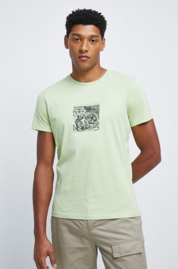 Bavlněné tričko Medicine zelená barva, s potiskem