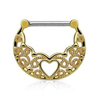 Šperky4U Ozdobný piercing do bradavky - BR01024-GD