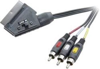 SCART / kompozitní cinch TV, přijímač kabel SpeaKa Professional SP-7869848, 2.00 m, černá