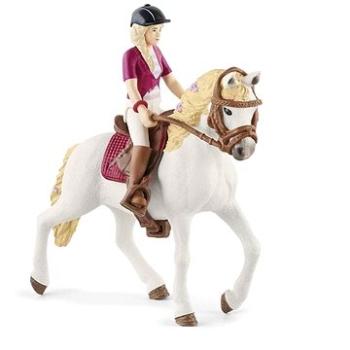 Schleich Blondýna Sofia s pohyblivými klouby na koni 42540 (4059433574318)