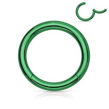 Šperky4U Piercing segment kruh - zelený - K01039G-1212
