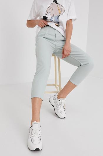Kalhoty Answear Lab dámské, zelená barva, high waist