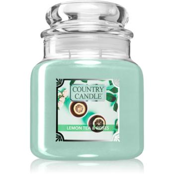 Country Candle Lemon Tea & Roses vonná svíčka 510 g