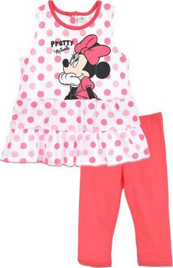 DISNEY MINNIE MOUSE DÍVČÍ RŮŽOVÝ SET HALENKA+LEGÍNY Velikost: 81