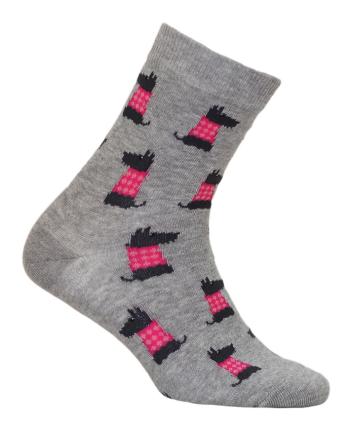 Dívčí vzorované ponožky GATTA PEJSCI šedé Velikost: 36-38