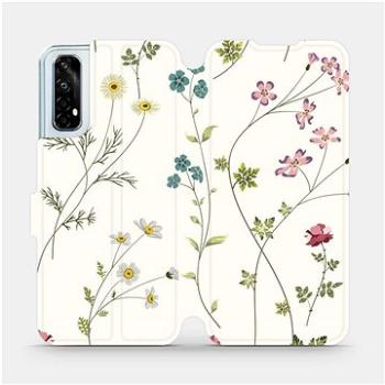 Flipové pouzdro na mobil Realme 7 - MD03S Tenké rostlinky s květy (5903516409556)