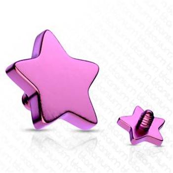 Šperky4U Microdermal - ozdobná část - hvězda - MD01034-A