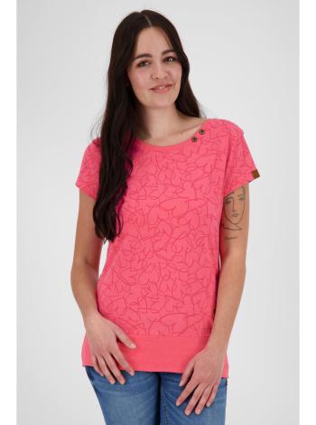 Růžové dámské vzorované tričko Alife and Kickin