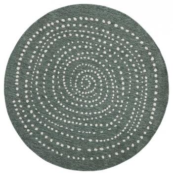 NORTHRUGS - Hanse Home koberce Kusový koberec Twin-Wendeteppiche 103111 grün creme kruh - 140x140 (průměr) kruh cm Zelená