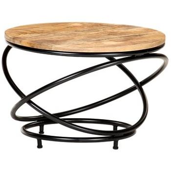 SHUMEE Konferenční stolek černý 60 × 60 × 40 cm masivní hrubý mangovník, 321935 (321935)