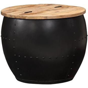 Konferenční stolek kulatý 53x43 cm masivní mangovníkové dřevo (287484)
