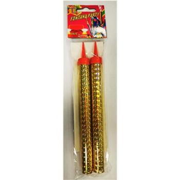 TARRA pyrotechnic Párty fontána na dort 15 cm, 2 ks, zlatá, 4/40/2 (DS15)