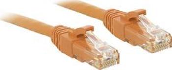 Síťový kabel RJ45 LINDY 48110, CAT 6, U/UTP, 5.00 m, oranžová