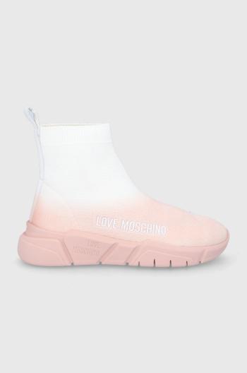 Boty Love Moschino růžová barva