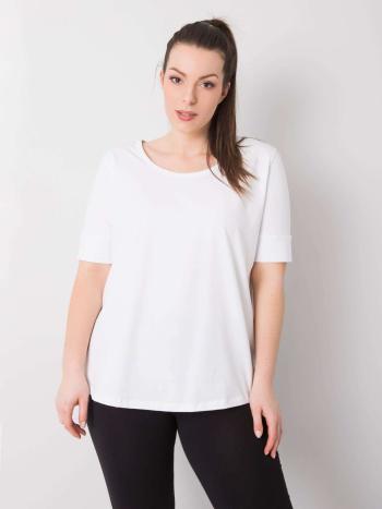 BÍLÉ DÁMSKÉ BASIC TRIČKO -RV-TS-6330.92P-WHITE Velikost: 4XL