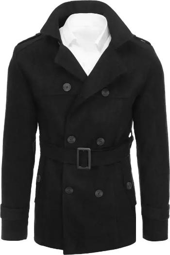 Černý pánský dvouřadý kabát CX0423 Velikost: L