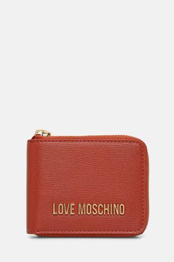 Peněženka Love Moschino oranžová barva, JC5639PP1LLD0000