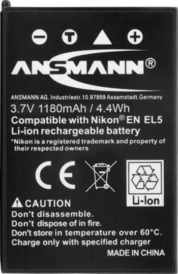 Akumulátor do kamery Ansmann náhrada za orig. akumulátor EN-EL5 3.7 V 1180 mAh