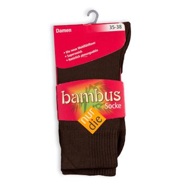 Dámské bambusové ponožky NUR DIE hnědé Velikost: 35-38