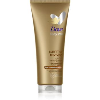 Dove DermaSpa Summer Revived samoopalovací tělové mléko odstín Light to Medium 200 ml