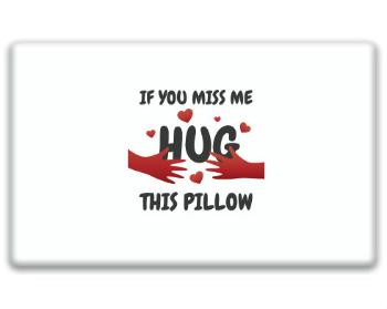 3D samolepky obdelník - 5ks Hug this pillow