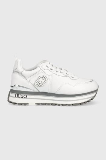 Kožené sneakers boty Liu Jo Maxi Wonder 01 bílá barva