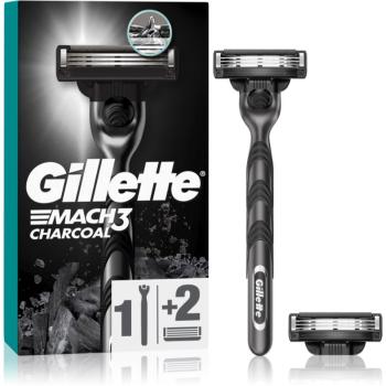 Gillette Mach3 Charcoal holicí strojek + náhradní břity 2 ks