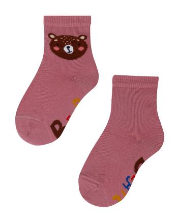 Dívčí vzorované ponožky WOLA MÉĎA růžové Velikost: 18-20