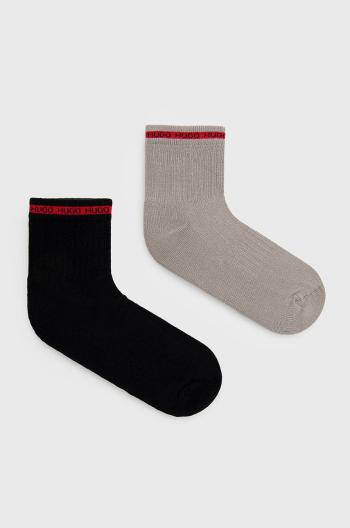 Ponožky HUGO pánské, šedá barva