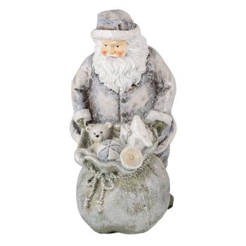 Vánoční dekorativní soška Santy s pytlem s dárečky - 10*7*13 cm 6PR4729