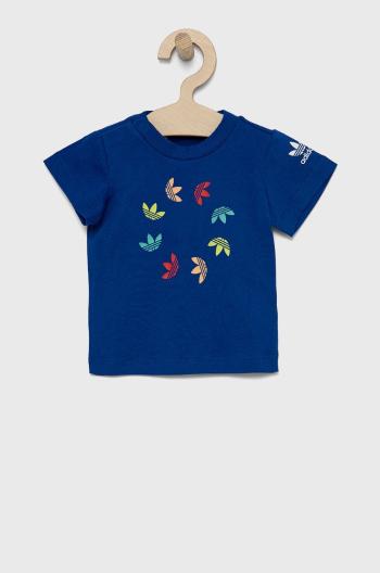 Dětské bavlněné tričko adidas Originals HE6847 hladký