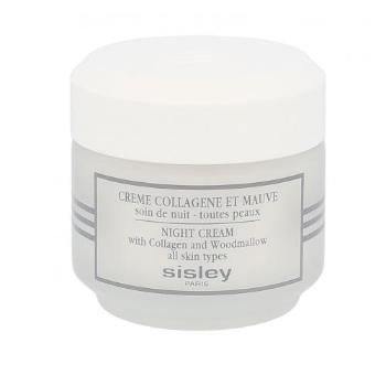 Sisley Night Cream With Collagen And Woodmallow 50 ml noční pleťový krém pro ženy poškozená krabička na všechny typy pleti; proti vráskám